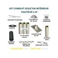 Kit conduit isole en interieur - 4 mètres 150 - Inox