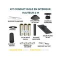 Kit conduit isole en interieur - 4 mètres 150 - Noir