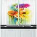 East Urban Home Gerber Daisy 2 Piece Kitchen Curtain Set Polyester | 39 H x 55 W x 2.5 D in | Wayfair DAD76C30BBA44D1F97891FA75F2A3EF5