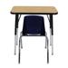Factory Direct Partners T-Mold Laminate Adjustable Height Desk & Chair Set Laminate/Metal | Wayfair 12888-271