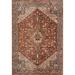 Brown 18 x 18 x 0.5 in Area Rug - World Menagerie Square Varena Oriental Power Loom 1'6" x 1'6"/Red Area Rug, | 18 H x 18 W x 0.5 D in | Wayfair