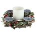 Northlight Seasonal 12" Pine Cones Berries w/ Stars Christmas Votive Candle Holder Wood/Twig in Brown | 12 H x 12 W x 3 D in | Wayfair 32262305
