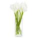 Primrue Artificial Real Touch Lilies Flower Arrangements in Vase Natural Fibers in Pink/White | 14 H x 7 W x 7 D in | Wayfair