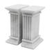 Designs by Marble Crafters Renaissance Marble Bookends Marble in White | 7.25 H x 5 W x 3 D in | Wayfair BE40-PW