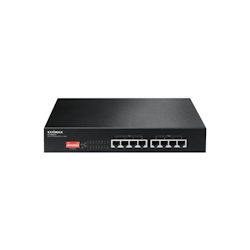 Edimax Fast Ethernet 10/100 Netzwerk-Switch 8x RJ-45 10/100Base-T PoE+ Schwarz Image