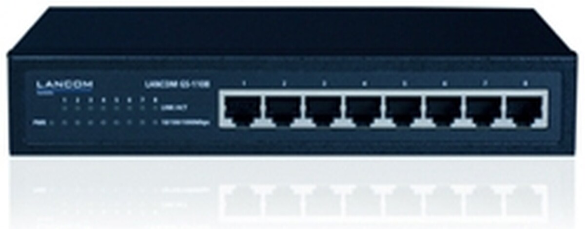LANCOM Systems LANCOM GS-1108 Gigabit Switch 8-Port (10/100/1000 MBit/s) Image