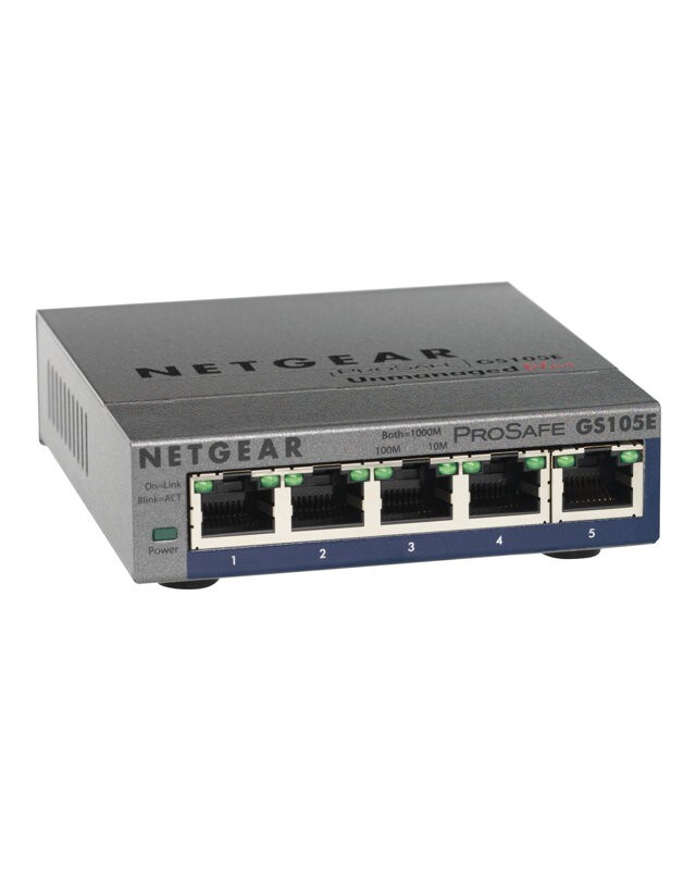 Netgear ProSafe Plus Switch nicht verwaltet Gigabit 5 Port 1000MBit/s Desktop Image