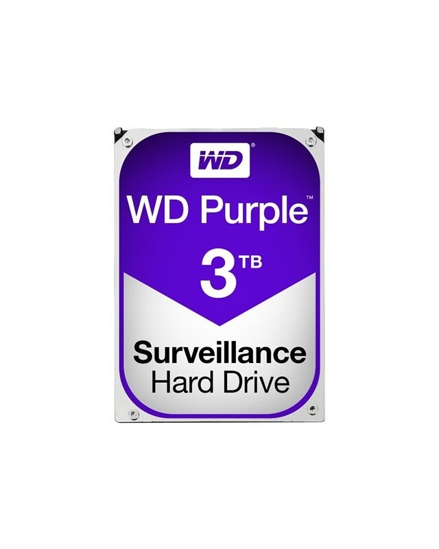 Western Digital WD Purple Surveillance Festplatte 3 TB intern 8.9 cm 3.5" SATA 6Gb/s 5400 rpm Image