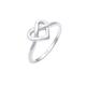 Elli - Brezel Herz Knoten Trend 925 Sterling Silber Ringe Damen