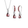 Elli - Tropfen Zirkonia 925 Sterling Silber Schmuck-Set Damen