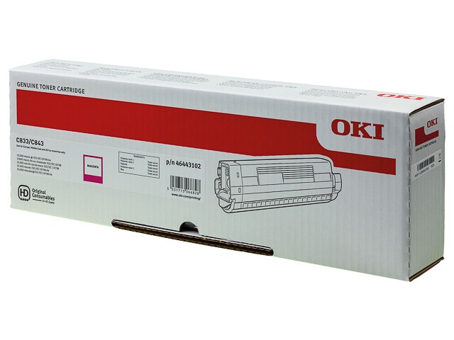Laser/Kopierer OKI 46443102 OKI C833DN TONER MAGENTA HC Image