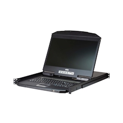 ATEN CL3108NX KVM-Switch, 18,5Zoll TFT, VGA, PS/2-USB, 8 Port, Tastaturlayout Deutsch Image