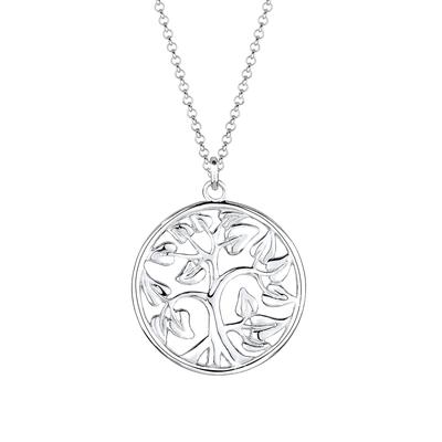 Elli - Münze Tree of Life Lebensbaum 925 Sterling Silber Ketten 1 ct Damen