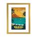 East Urban Home Waikiki by IdeaStorm Studios - Floater Frame Graphic Art Print in Green/Yellow | 24 H x 16 W x 1 D in | Wayfair