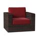 Woodard Montecito Swivel Patio Chair w/ Cushions Wicker/Rattan | 26 H x 41 W x 38 D in | Wayfair S511015-44C