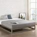 Hokku Designs Arol Full Platform Bed Upholstered/Metal | 9 H x 54 W x 75 D in | Wayfair 3677F32E60014651B2EB7283C7313B03