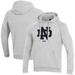 Men's Under Armour Heathered Gray Notre Dame Fighting Irish Primary School Logo All Day Raglan Pullover Hoodie