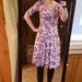 Lularoe Dresses | Floral Nicole Dress | Color: Purple/White | Size: Xs