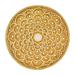 Tizo Floral Jeweled Gold Coaster Glass/Crystal in White | 0.25 H x 4 D in | Wayfair RS406WHCO