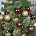 The Holiday Aisle® Shiny Glitter Christmas Ball Ornament Plastic in Red/Yellow/Brown | 14.57 H x 14 W x 5.7 D in | Wayfair