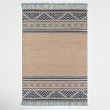 Blue 72 x 0.2 in Area Rug - Joss & Main Alberta Geometric Handmade Flatweave Beige/Area Rug Cotton/Wool/Jute & Sisal | 72 W x 0.2 D in | Wayfair