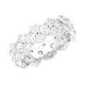 Sterling Silver Full Eternity Garland Ring Cluster with Simulated Diamond Wedding Ring For Women (J)