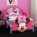 Delta Children Disney Convertible Toddler Bed Plastic/Metal in Pink, Size 26.25 H x 30.25 W x 56.25 D in | Wayfair BB87188MN