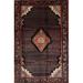 Black/Brown Rectangle 7' x 9' Indoor Area Rug - Bungalow Rose Hennadzy Traditional Brown/Black/Red Area Rug Polyester/Wool | Wayfair