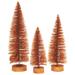 Vickerman 660195 - 7"-9"-11" Orange Glitter Oval Tree 3/Set (LS190718) Christmas Decorative Tree