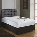 Home Furnishings UK Hf4You 11" Orthopaedic Faux Leather Divan Bed - 4Ft 6" - Brown - Matching Headboard - 4 Drawers