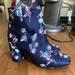 Urban Outfitters Shoes | Floral Urban Outfitters Ankle Boots | Color: Blue | Size: 9