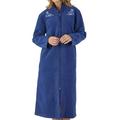 Slenderella Elegant Zip Opening Embroidered Boucle Fleece Housecoat (24/26, Navy)