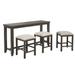 Sunset Trading Shades of Gray 4 Piece Small Pub Table Set With Sofa Console and stools - Sunset Trading DLU-EL6518-4PC