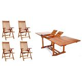 5-Piece Rectangle Folding Arm Set - All Things Cedar TE90-44