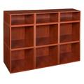 Niche Cubo Storage Set- 6 Full Cubes/3 Half Cubes in Cherry - Regency PC6F3HWC