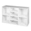 Niche Cubo Storage Set- 4 Full Cubes/4 Half Cubes in White Wood Grain - Regency PC4F4HWH