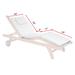Multi-position Chaise Lounger & Cushion, White - All Things Cedar TL78-W