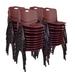 M' Stack Chair (40 pack) in Burgundy - Regency 4700BY40PK