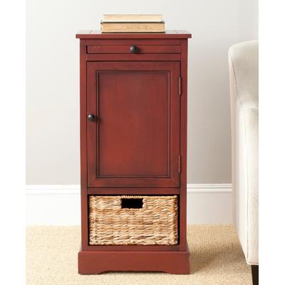 Raven Tall Storage Unit in Red - Safavieh AMH5703E