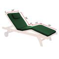 Multi-position Chaise Lounger & Cushion, Green - All Things Cedar TL78-G