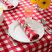 August Grove® Ellerkamp Gingham Round Tablecloth Polyester in Gray/Red | 52 D in | Wayfair A49BA37D03D54717AD3F6E688AA862F3