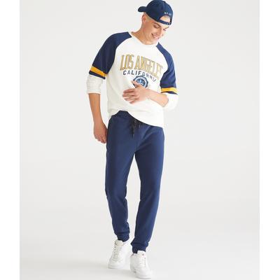 Aeropostale Mens' Solid Jogger Sweatpants - Navy Blue - Size XXL - Cotton