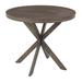 X Pedestal Dinette Table in Antique Metal, Espresso Bamboo - LumiSource DT-XPEDSTL ANES