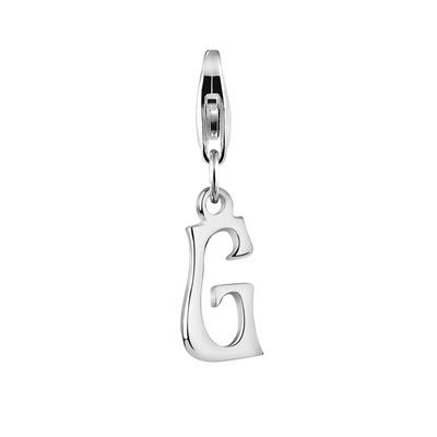 Nenalina - Buchstabe "M" Anhänger Initialen Trend 925 Silber Charms & Kettenanhänger 1 ct Damen