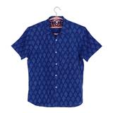 Indigo Joy,'Men's Block-Printed Indigo Cotton Shirt from India'