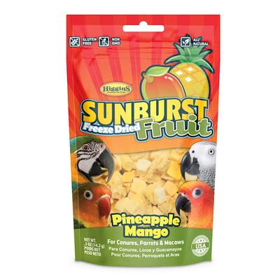 Higgins Sunburst Freeze Dried Fruit Pineapple Mango Treat for Birds, 0.5 oz.