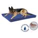 Solid Memory Foam Blue Dog Bed with Waterproof Cover, 20" L X 25" W X 4" H, Small