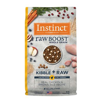 Instinct Raw Boost Whole Grain Real Chicken & Brown Rice Recipe Natural Dry Dog Food, 20 lbs.
