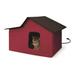 Creative Solutions Red Outdoor Heated Multi Kitty Home Barn, 21.5" L X 26.5" W X 15.5" H, 21.5 IN