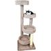 4 Level Solid Wood Brown Cat Playground, 61" H